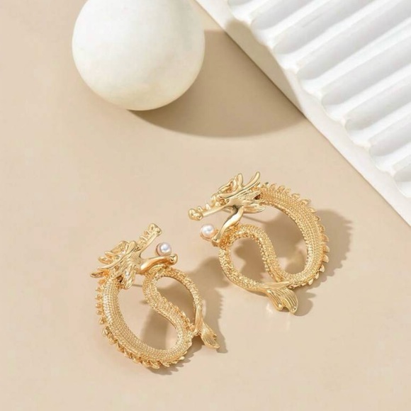 Chinese Dragon Pearl~ Loong Asian Zodiac Treasure Mythical Creature Monster Stud - Picture 9 of 16